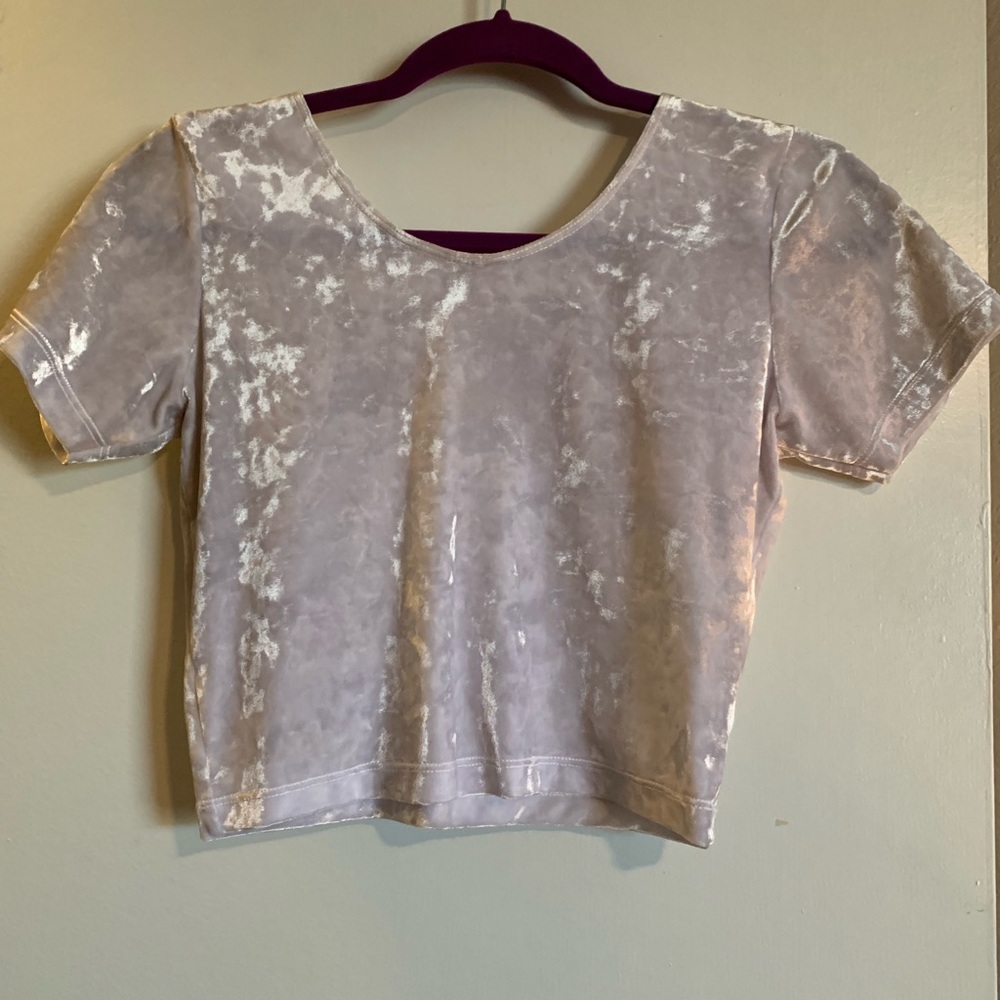 Velvet crop top